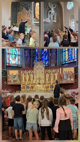 Die zweiten Klassen erkunden die Pfarrkirche St. Gallus