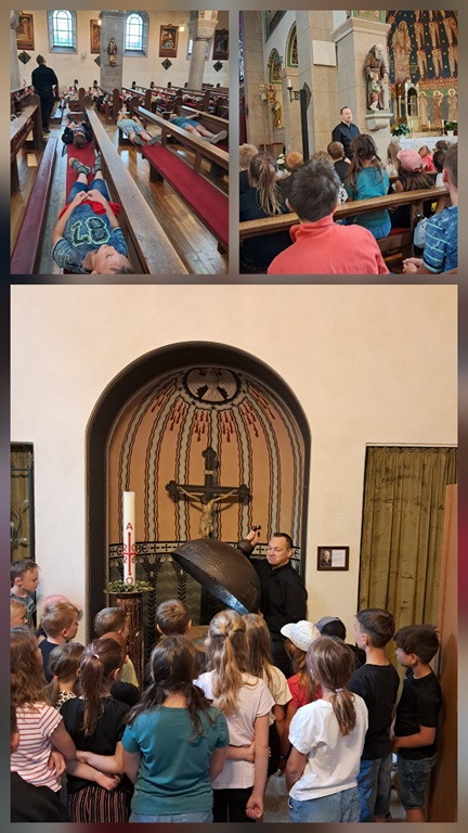 Die zweiten Klassen erkunden die Pfarrkirche St. Gallus