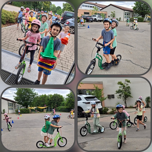 Rollertraining in der ersten Klasse